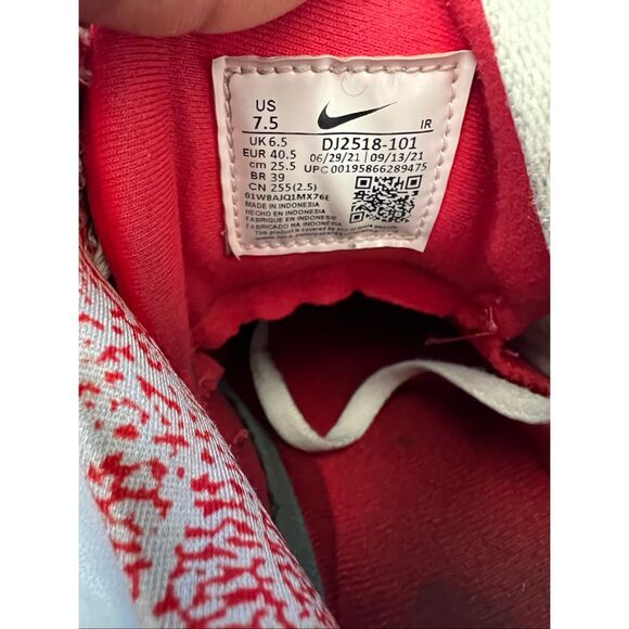 Nike Air Flight Lite Mid White University Red Pippen SZ 7.5 - Picture 5 of 7